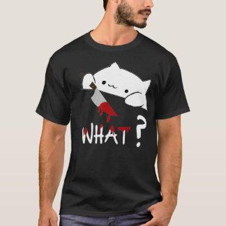 T-shirt Bongo Cat what Funny Halloween Cat with Bloody