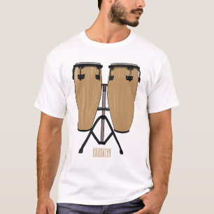T-shirt Bongo, dessin animé de batterie