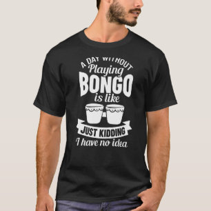 T-shirt Bongo Drum Music Instrument Lecteur de leçon Début