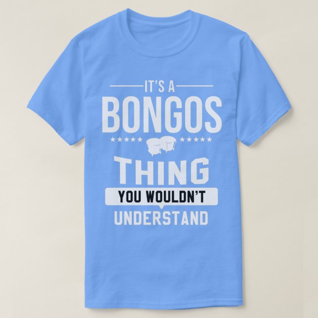 T-shirt Bongos Percussion Instrument de musique Drum Bongo (Design devant)