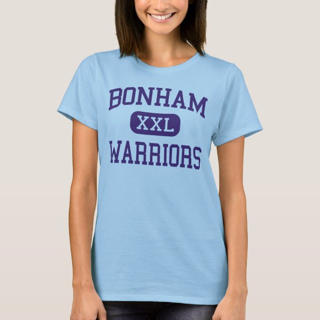 T-shirt Bonham - guerriers - lycée - Bonham le Texas (Devant)