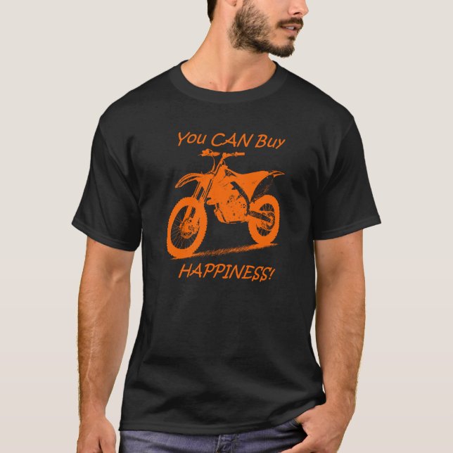 T-shirt Bonheur d'achat - orange sur le noir (KTM) (Devant)