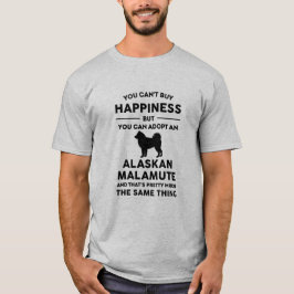 T-shirt Bonheur de l'adoption du malamute en Alaska