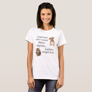 T-shirt Bonheur enveloppé en fourrure