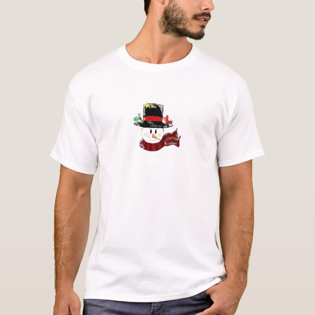 T-shirt Bonhomme de neige amusant (Devant)