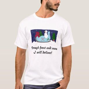 T-shirt Bonhomme de neige dans un traîneau