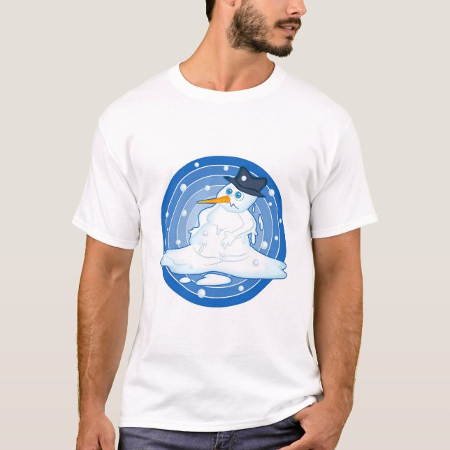 T-shirt Bonhomme de neige de fonte (Devant)