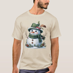 T-shirt Bonhomme de neige de Noël Saison hivernale Vacance