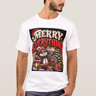 T-shirt Bonhomme de neige de vacances joyeuses