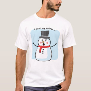 T-shirt Bonhomme de neige endormi - Illustration amusante