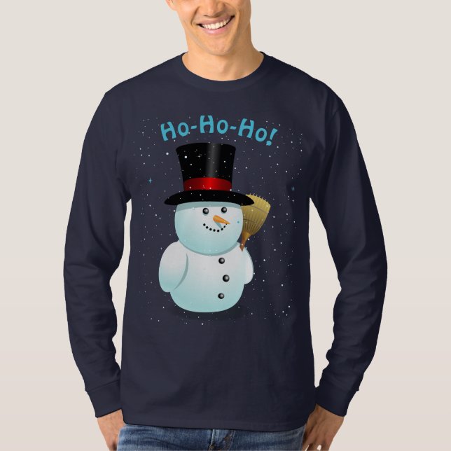 T-shirt Bonhomme de neige frais avec le casquette (Devant)