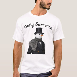 T-shirt Bonhomme de neige Frosty Simple Élégant Bonhomme d