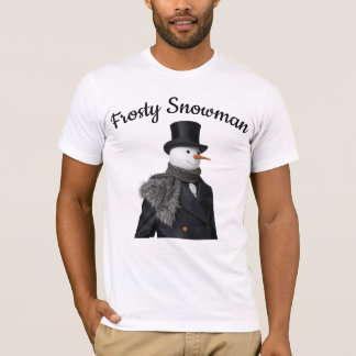 T-shirt Bonhomme de neige Frosty Simple Élégant Bonhomme d