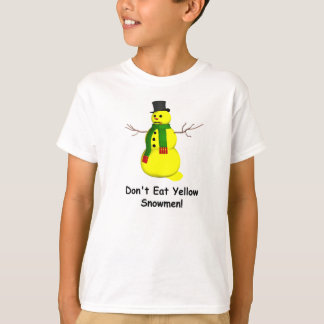 T-shirt Bonhomme de neige jaune