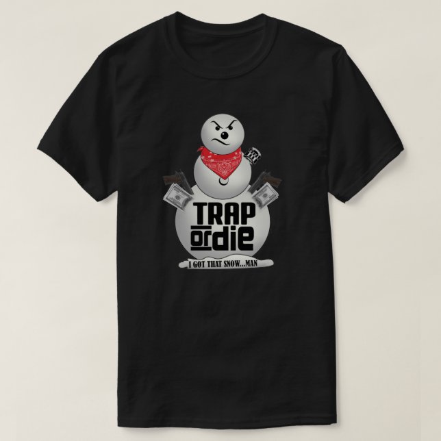 T-shirt bonhomme de neige jeezy - bonhomme de neige en col (Design devant)