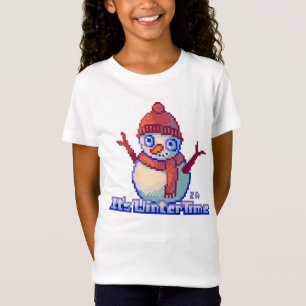 T-Shirt Bonhomme de neige Pixel Art