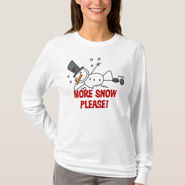T-shirt Bonhomme de neige plus de neige svp (Devant)