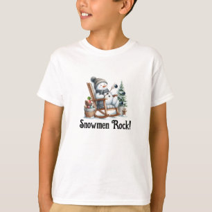 T-shirt Bonhomme de neige se détendant dans un fauteuil à