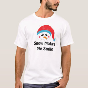T-shirt Bonhomme de neige souriant en hiver