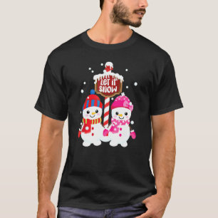 T-shirt Bonhommes de neige adorables   Laissez tomber la n