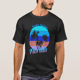 T-shirt Bonita Springs Floride Palmiers tropicaux rétro V