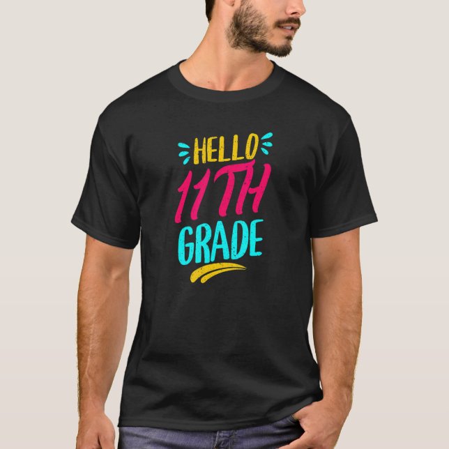 T-shirt Bonjour 11e année Premier jour de l'enseignant de  (Devant)