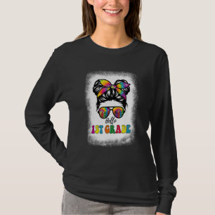 T-shirt Bonjour 1ère année fille première qualité teint te
