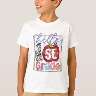 T-shirt Bonjour 1ère année, garçon ou fille
