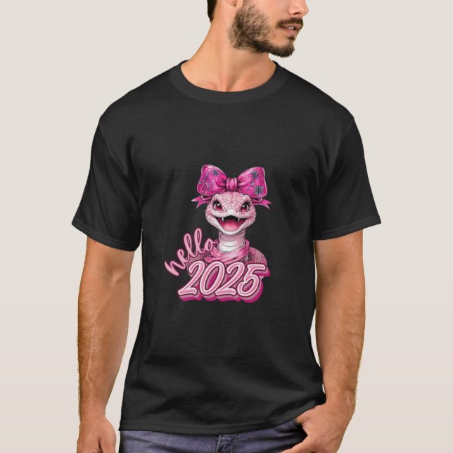 T-shirt Bonjour 2025 Année de la famille des serpents Bonn (Devant)