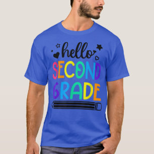 T-shirt Bonjour 2e année Retour à l'école tenues pour fill