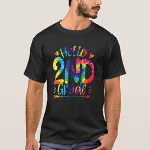T-shirt Bonjour 2e année Tie Dye Enseignants 1er jour
