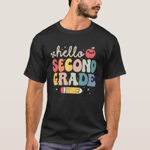 T-shirt Bonjour 2e classe Chemise Retour à l'école Enseign