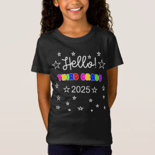 T-Shirt Bonjour 3e année 2025 mignon retour à l'école Tee