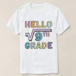 T-shirt Bonjour 3e année Drôle Racine carrée de 9 Mathémat