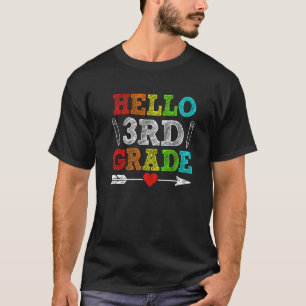 T-shirt Bonjour 3e année Élèves de troisième année Enfants