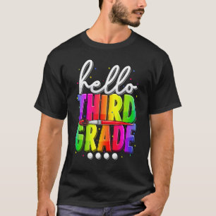 T-shirt Bonjour 3e année Équipe de teinture à tarte 3e ann