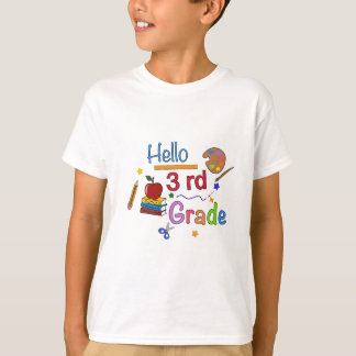T-shirt Bonjour 3e année - Joli retour à l'école design po