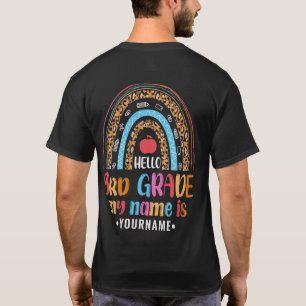 T-shirt Bonjour 3e année Mon nom est...Retour à l'école Ca