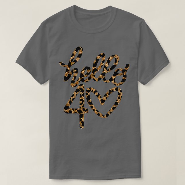 T-shirt Bonjour 40 Leapord 1 (Design devant)