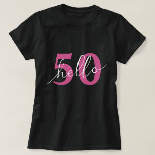 T-shirt Bonjour 50   50e anniversaire fête personnalisée