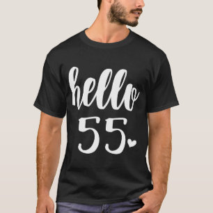 T-shirt Bonjour 55 Cinquante 5 ans 55e Anniversaire