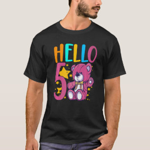 T-shirt Bonjour 5 Anniversaire Vêtements Pour Enfants 5 An