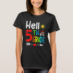T-shirt Bonjour 5e Année Retour À L'École Premier Jour De