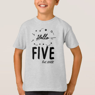 T-shirt Bonjour 5ème anniversaire
