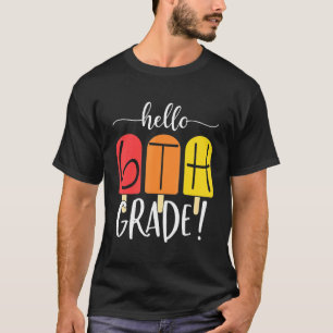T-shirt Bonjour 6e année Enseignant Retour à l'école Ice C