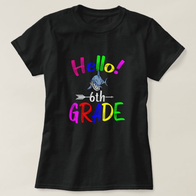 T-shirt Bonjour 6ème catégorie de nouveau à la nouveauté (Design devant)