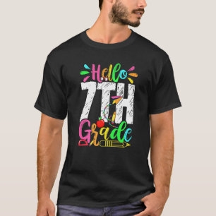 T-shirt Bonjour 7e année Graduation Retour à l'école Homme