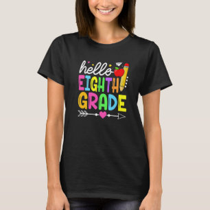 T-shirt Bonjour 8E Année Retour À L'École Premier Jour Enf