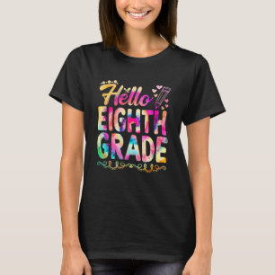 T-shirt Bonjour 8e année teinture à tarte Premier jour mig