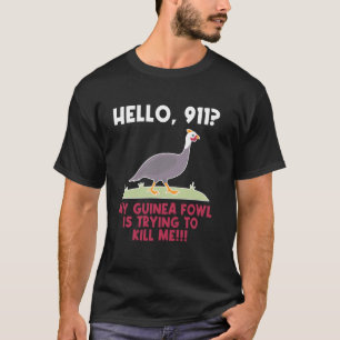 T-shirt Bonjour 911 Pintade Poulet Oiseau